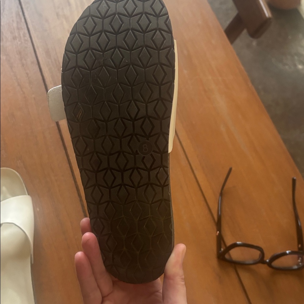 Cream Slide Sandals - Picture 4 of 4